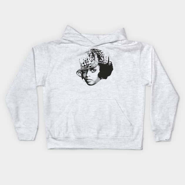 Diana Ross Singer Kids Hoodie by regencyan